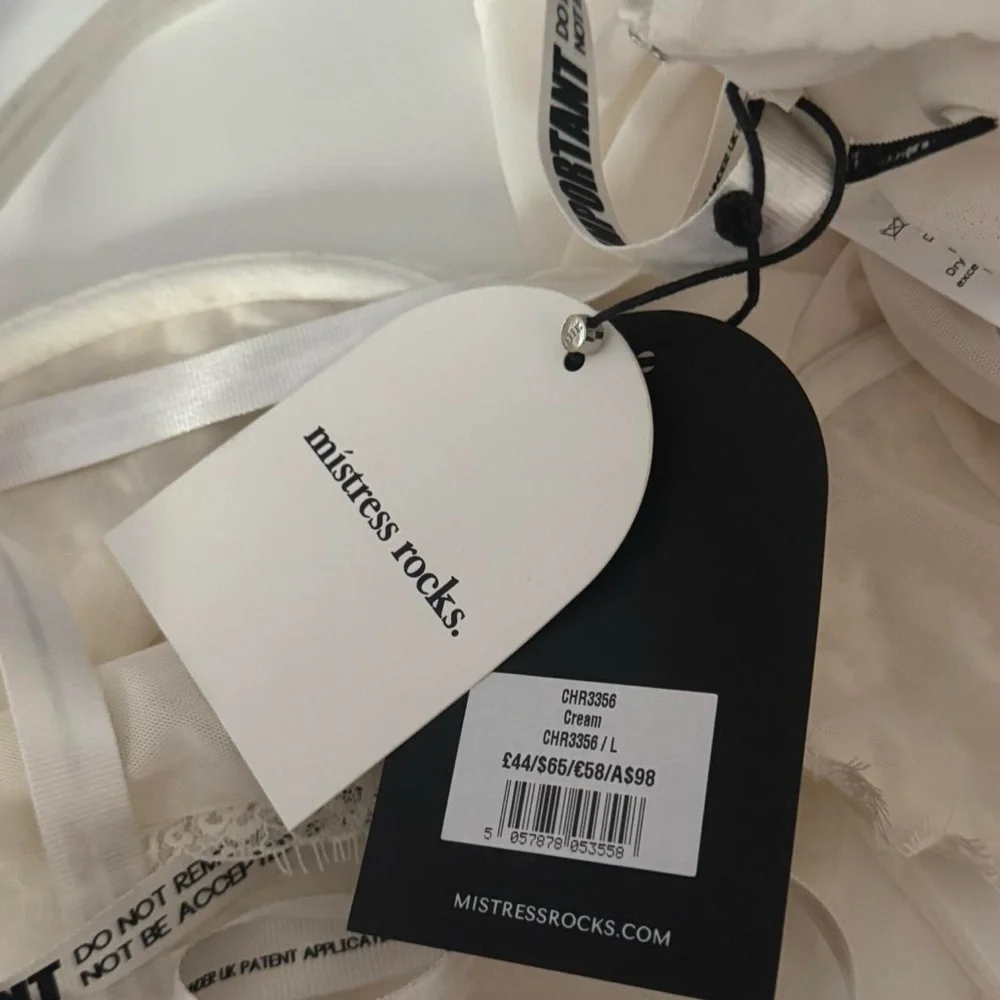 Mistress Rocks Cream Underwired Top - Picture 5 of 5